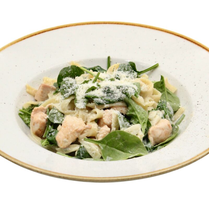 Tagliatelle spinaci e pollo